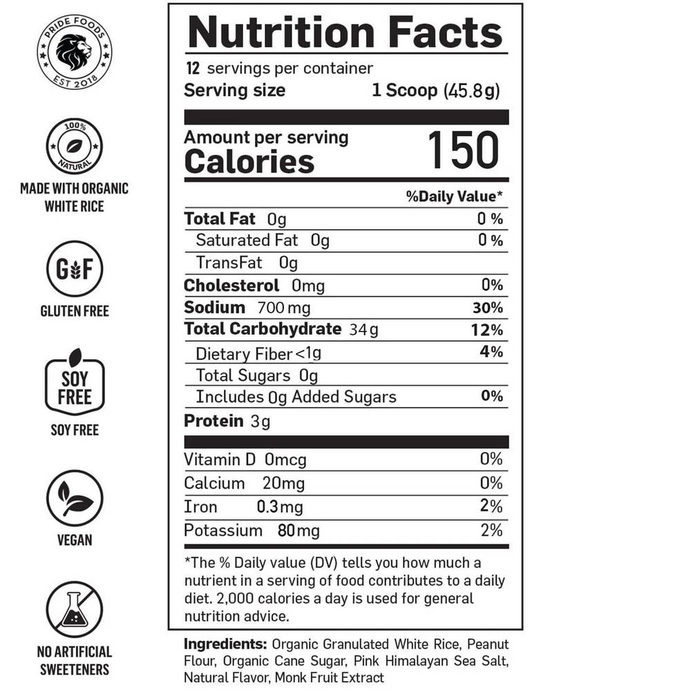  برايد فودز - رايس آند جريندز كريمة الأرز (12 حصة) - Pride Foods Rice N Grinds 