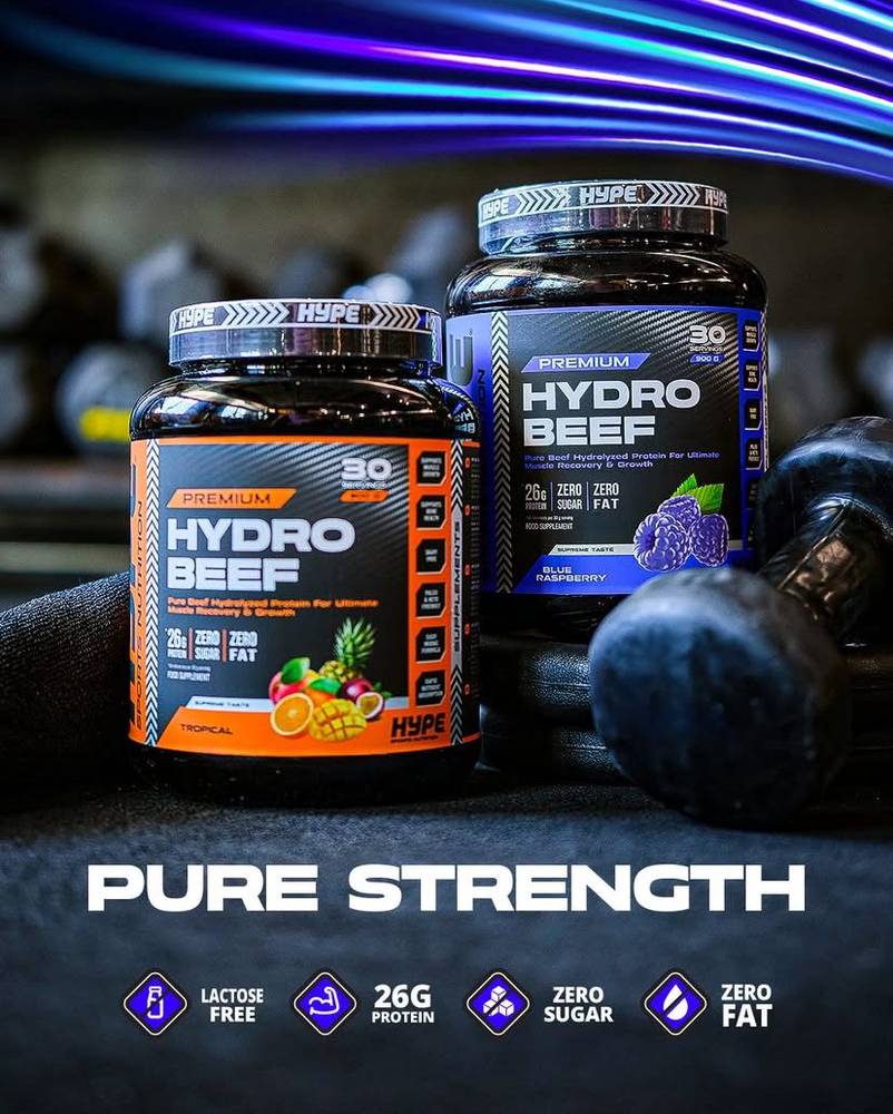 Hype - Hydro Pure Beef Protein  1.8kg  Blue Razz Rush