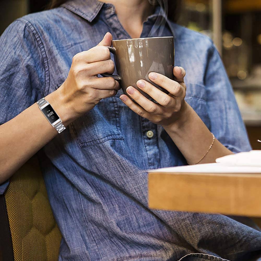 Metal Replacement Bands for Fitbit Charge 3 / Charge 4  Rose Gold