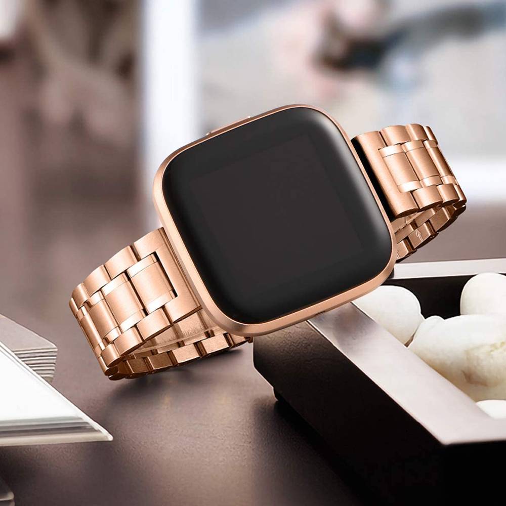 Metal Replacement Band for Fitbit Versa / Versa Lite / Versa 2 Watch  Silver