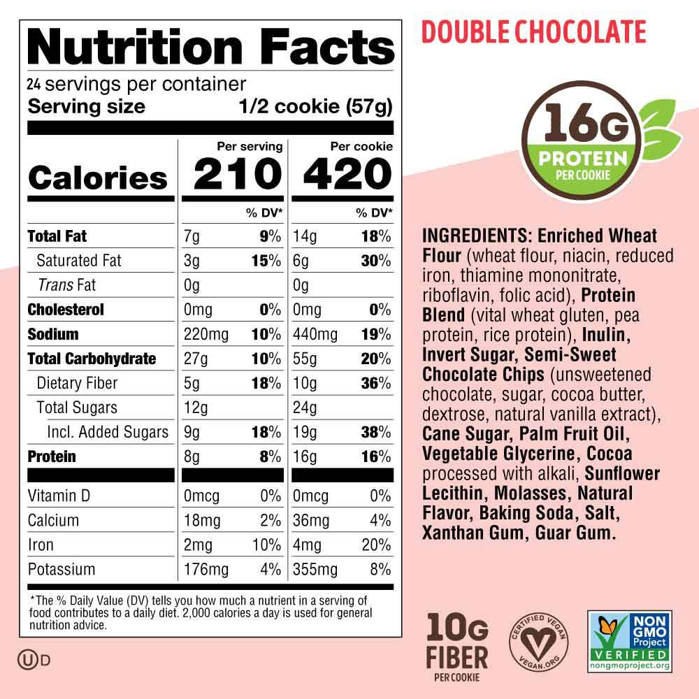  ليني اند لاري - ذا كومبليت كوكيز البروتين النباتي (12 حبة) - Lenny and Larry'S  The Complete Cookie Protein  