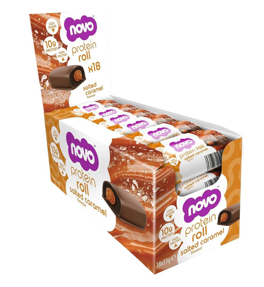  نوفو بروتين - بروتين رول بار (18 حبة) - NOVO - Protein Roll Bars 