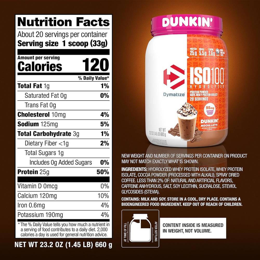  Dymatize - ISO100 Hydrolyzed Whey Protein Isolate 