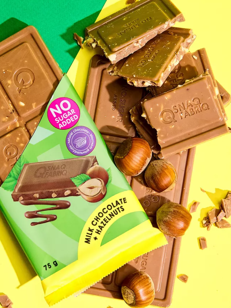 SNAQ FABRIQ - Milky Chocolate Bar (4 pcs)  Chocolate Hazelnut