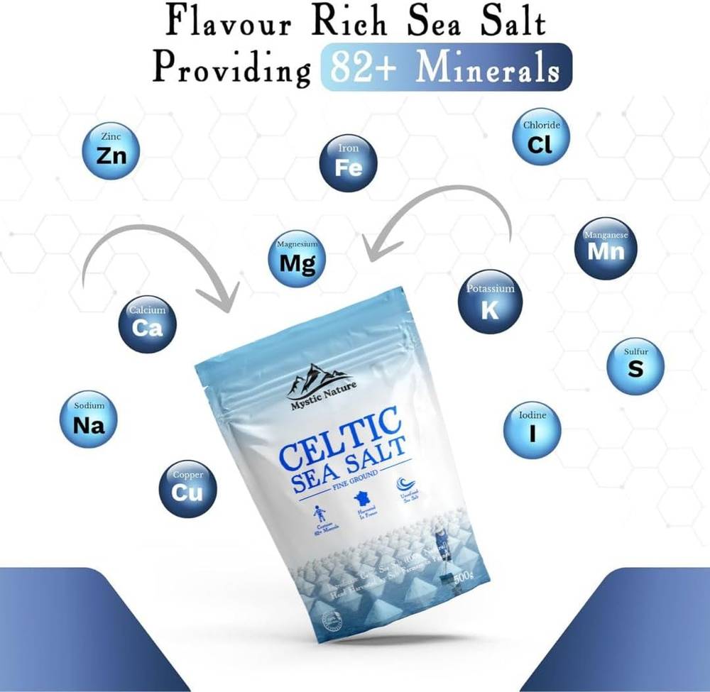 Mystic Nature - Celtic Sea Salt (500g)  Fine Ground