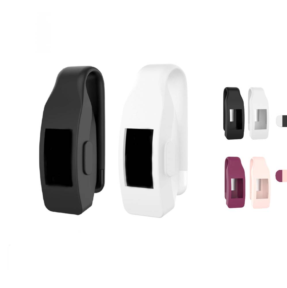 Silicone Clip Holder For Fitbit Inspire / Inspire HR, (Pack of 2)  Sangria / Pink