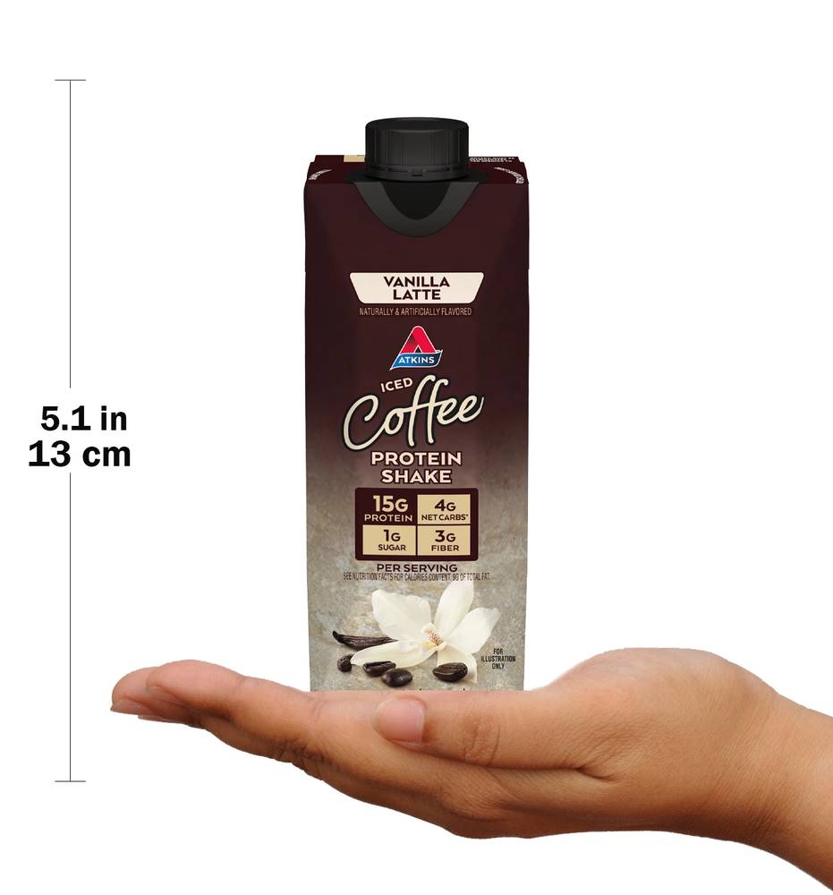 Atkins - Iced Coffee Protein Shake (4 Pack)  Cafe Latte