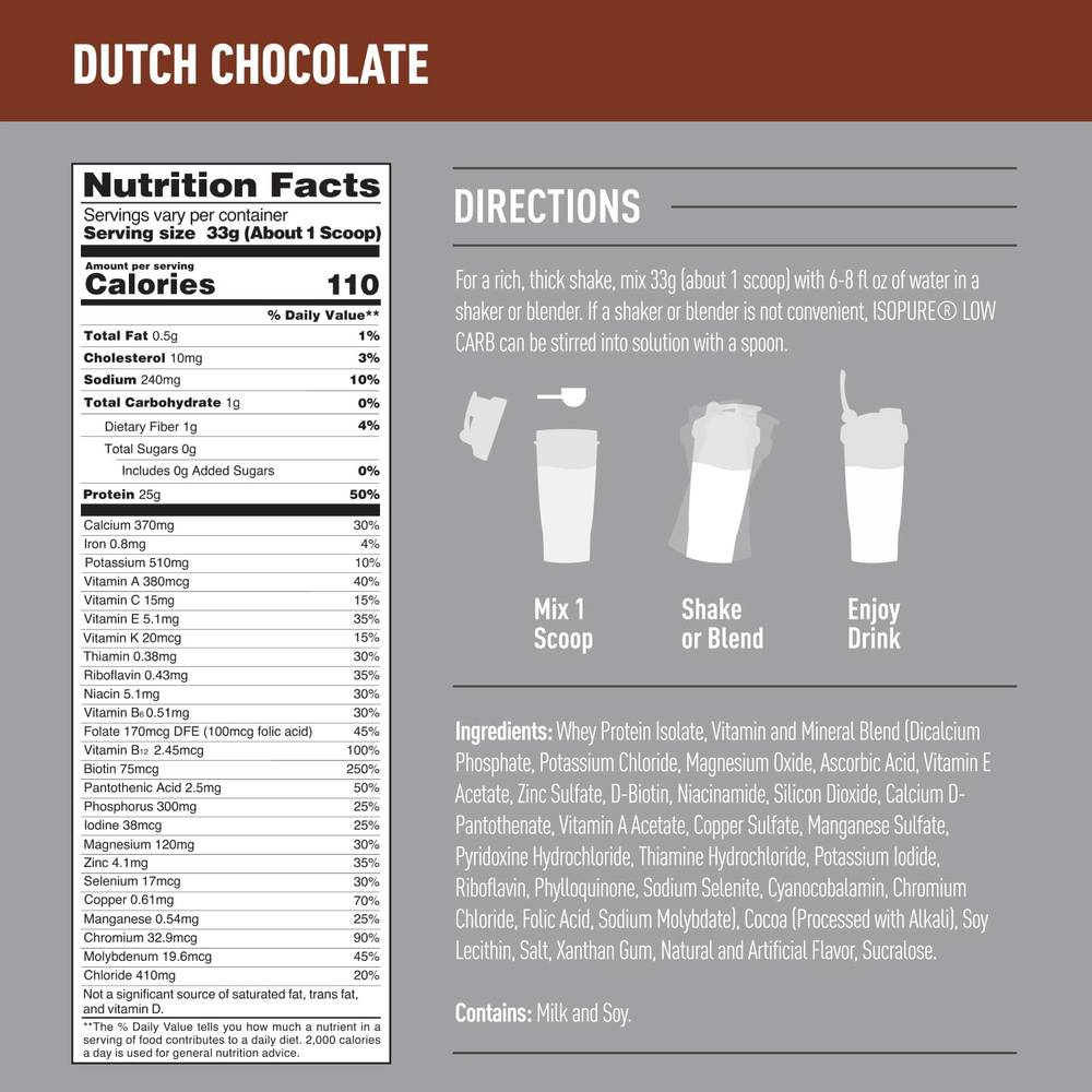  ايزو بيور - واي بروتين زيرو كارب (1.36 كجم) - Isopure - Whey Protein Isolate 