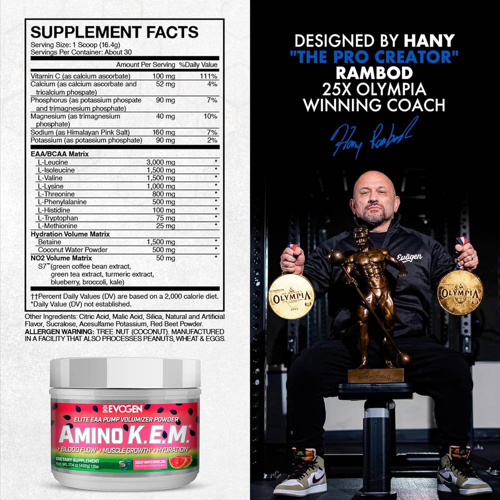  Evogen - Amino K.E.M. Essential Amino Acid (480g) 