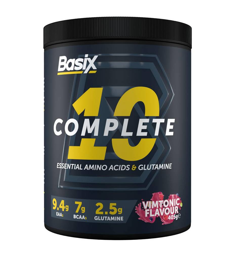  بيسيكس كومبليت 10 الاحماض الأمينية الأساسية وجلوتامين (405 جم) - Basix Complete 10 EAAS & Glutamine 