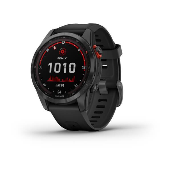 Garmin Sport Watch, Model fenix 7s , Solar Edition For hiking  Black / Slate Gray (42mm)