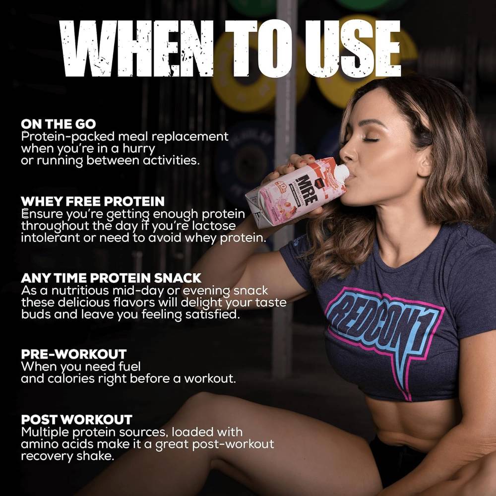 REDCON1 - MRE Ready to Drink Protein Shakes (12 Pack)