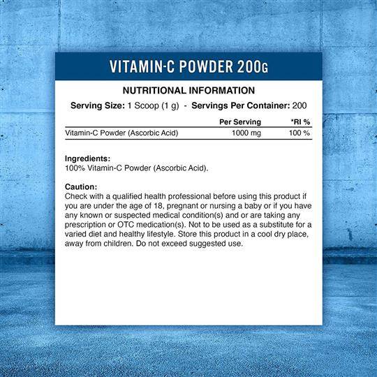 APPLIED NUTRITION VITAMIN-C POWDER (200 Servings)