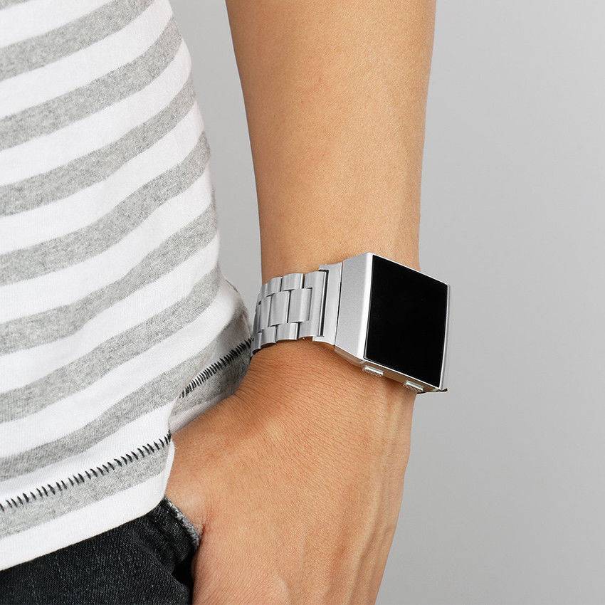 Replacement Band for Fitbit Ionic, Metal Type  Silver