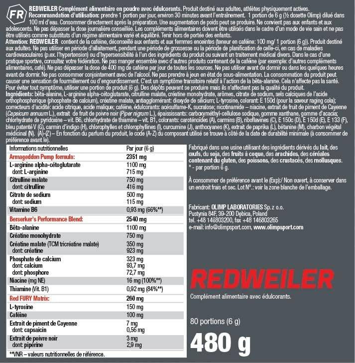 Olimp Sport Nutrition - Redweiler (480g)