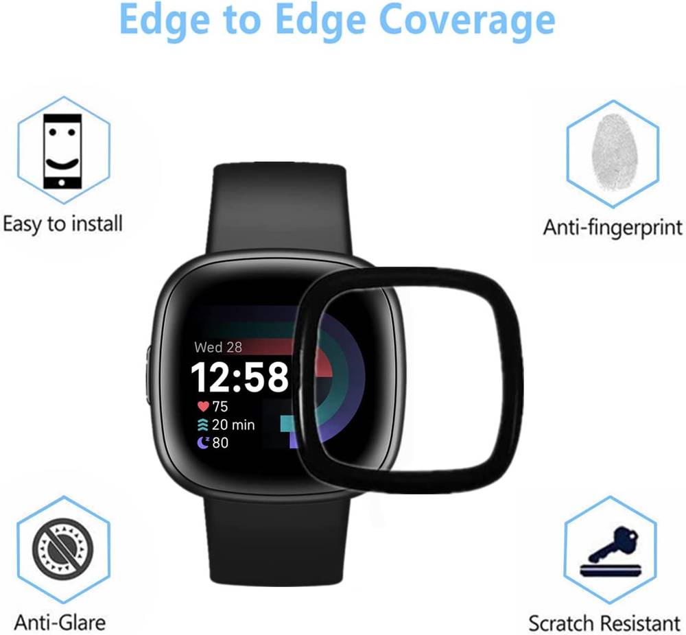 4 pcs 3D Screen protector For Fitbit Versa 4/Fitbit Sense 2