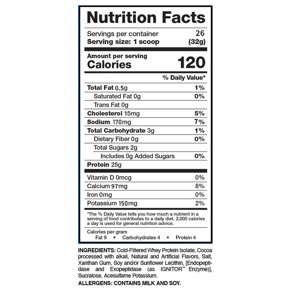  Evogen IsoJect Ultra- Pure Whey Protein 