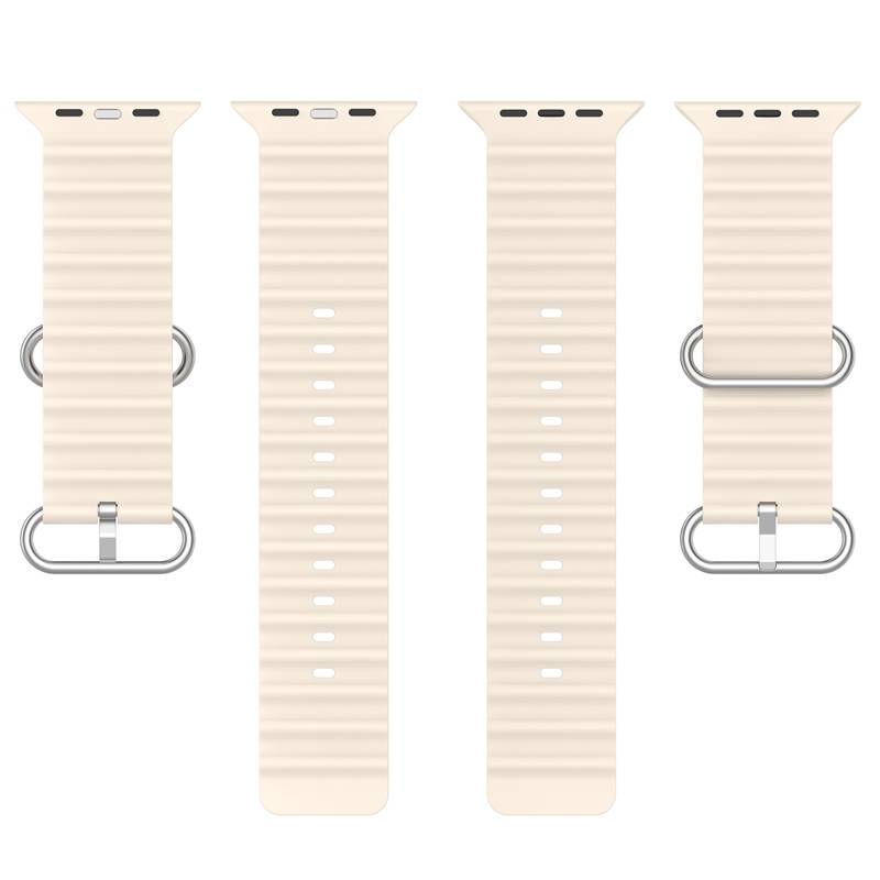 Corrugated Silicone Band For Apple Watches  42mm-44mm-45mm-46mm-49mm  Black