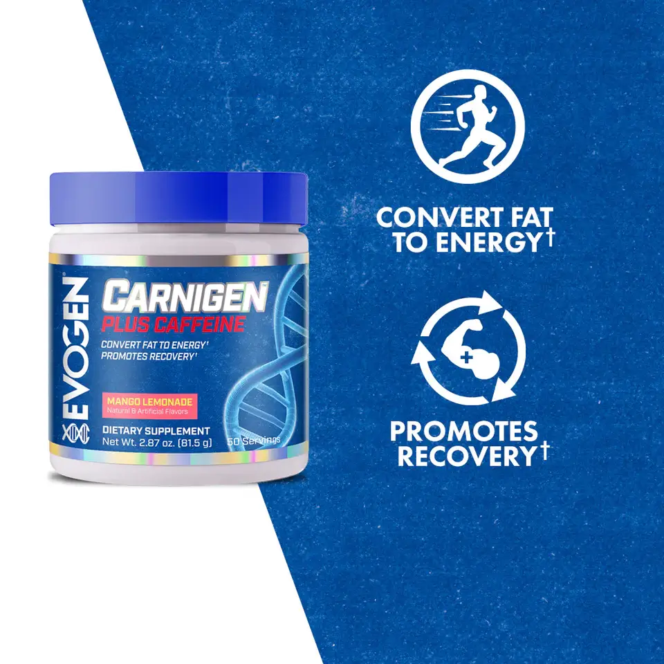 Evogen Carnigen Plus Caffeine, Carnitine Fat Burning Powder (50 Servings)
