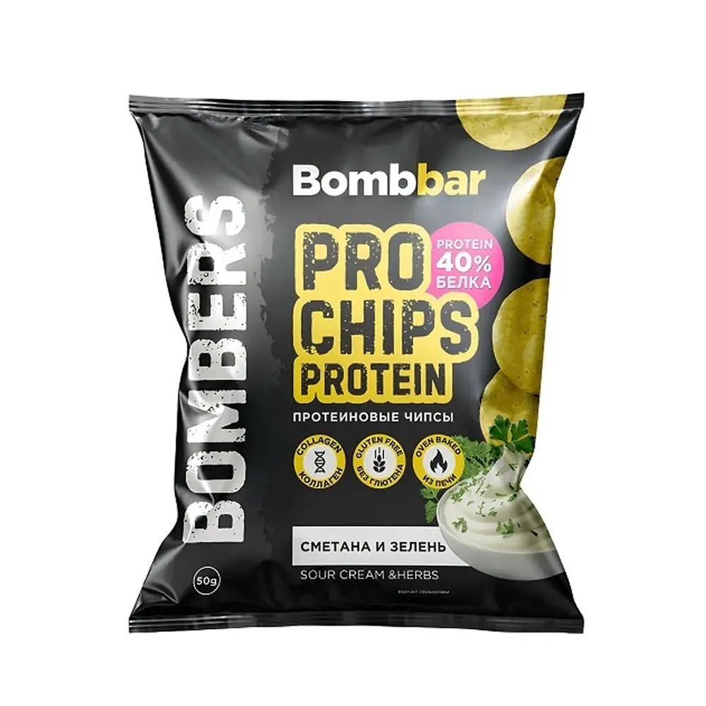  بومب بار - رقائق بروتين الحبوب الكاملة (14 حبة) - Bombbar - Whole Grain Protein Chips 