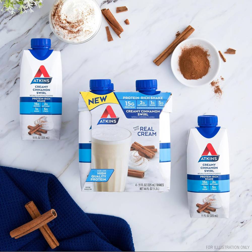 Atkins - Energy High Protein Shake (4 Pack)  Caramel