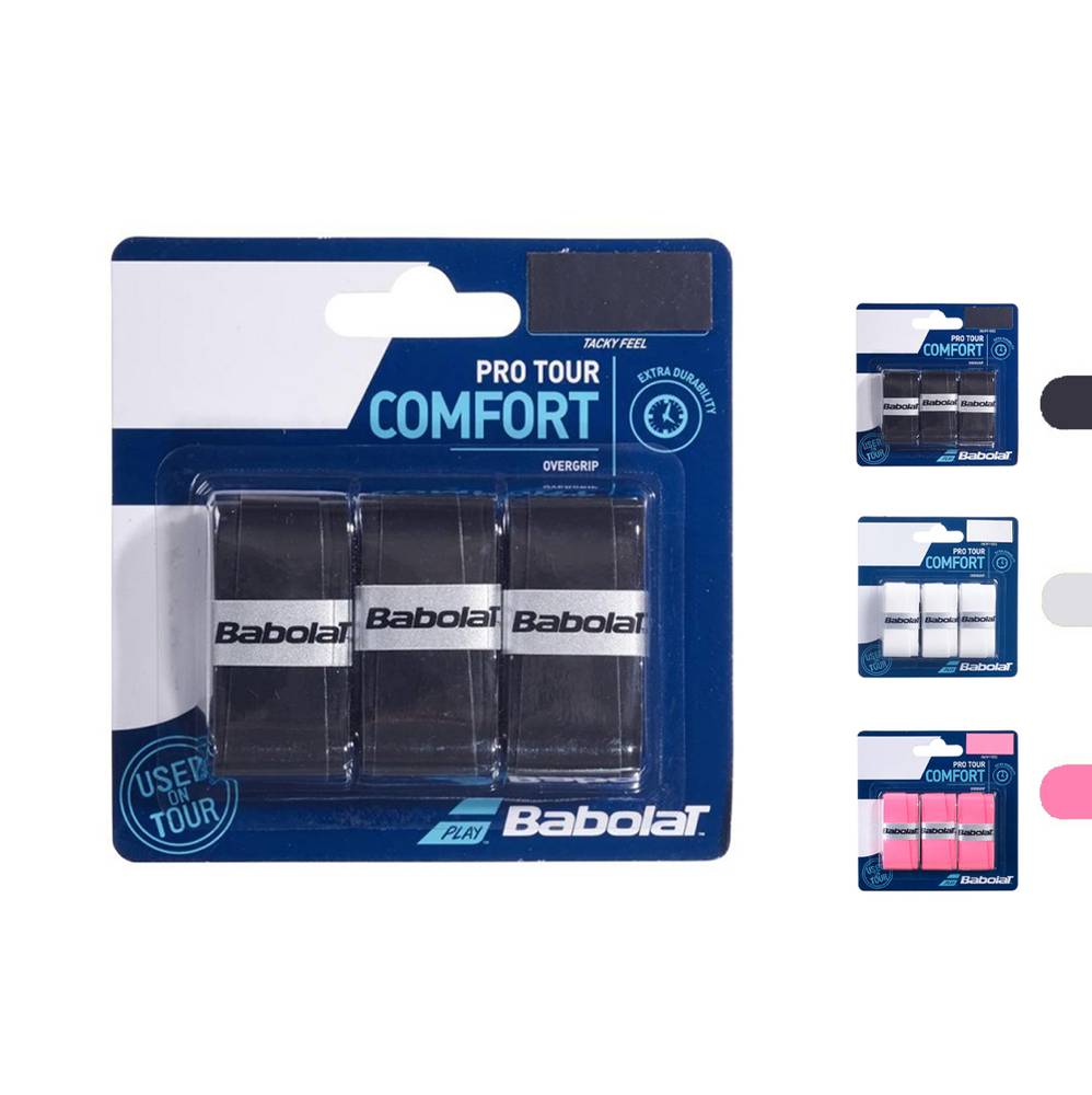 Babolat Overgrip Tennis/Padel PRO TOUR COMFORT X3  Black
