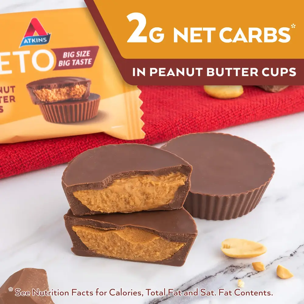 Atkins - Keto Mega Treats Peanut Butter Cups (8 Cups)