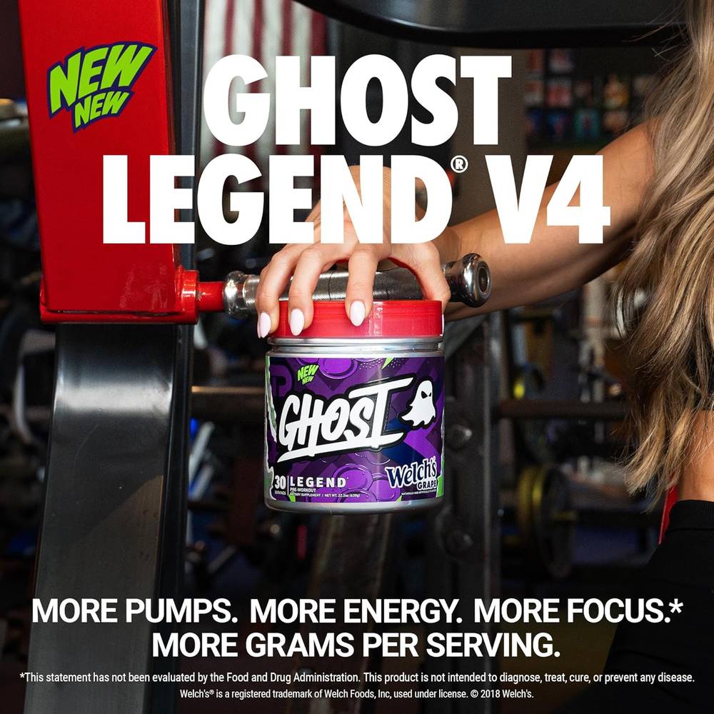 Ghost - Legend Pre-Workout Energy Powder (30 Servings)  Blue Raspberry