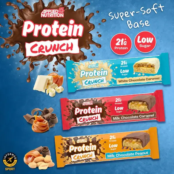 Applied Nutrition - Protein Crunch Bar (12 pieces)  Milk Chocolate Peanut