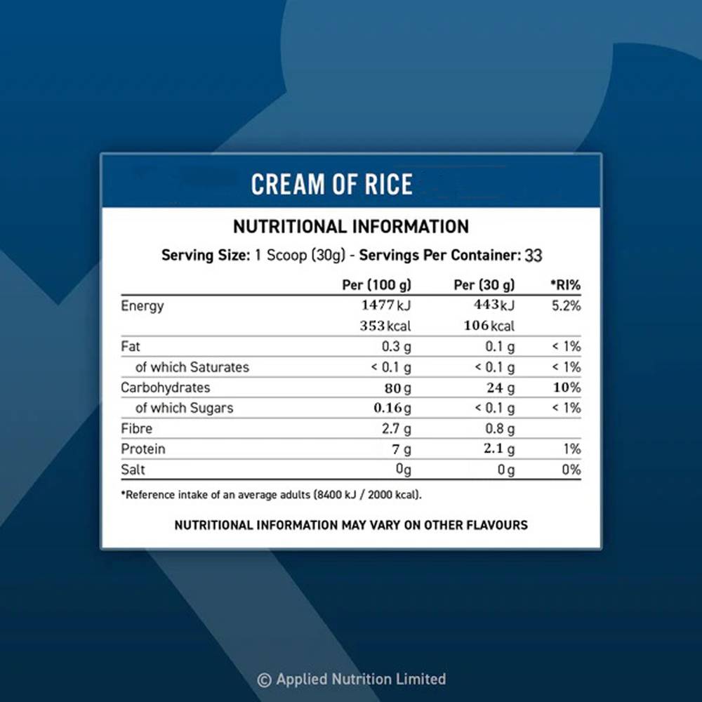  ابلايد نيوترشن - كريمة الأرز - Applied Nutrition Cream of Rice 