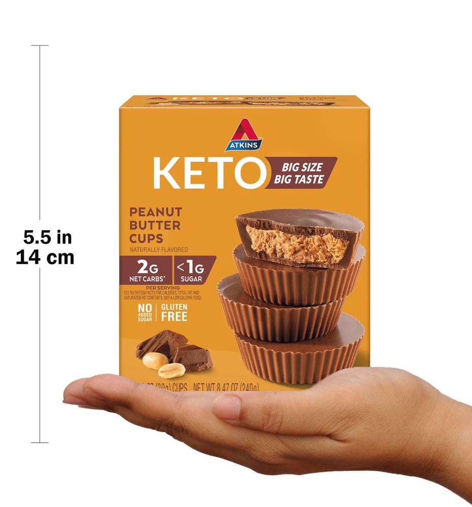 Atkins - Keto Mega Treats Peanut Butter Cups (8 Cups)