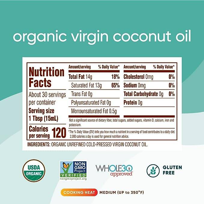 Nutiva Organic Virgin Coconut Oil (444 ml)