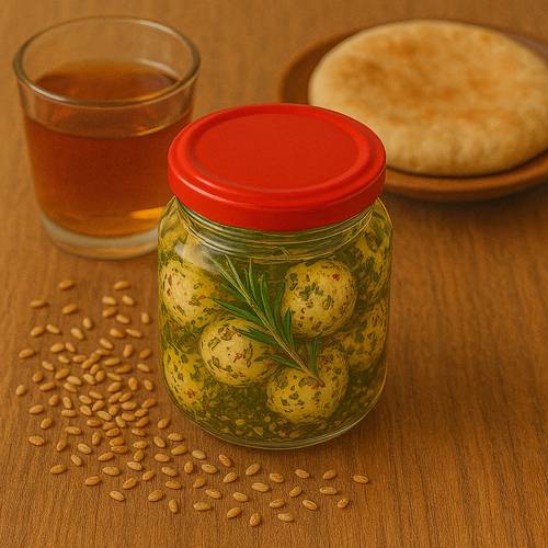 بديل جبن كرات مع الأعشاب الطازجة نباتي من الأرز   (عضوي)