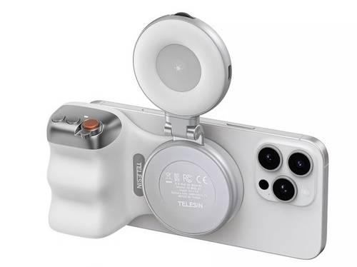 Turn your phone into a pro camera in one touch. Stable grip for smooth, professional shots.