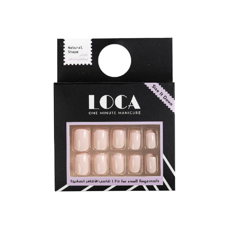 Loca Small Nails #N8-Natural shape marsmallow