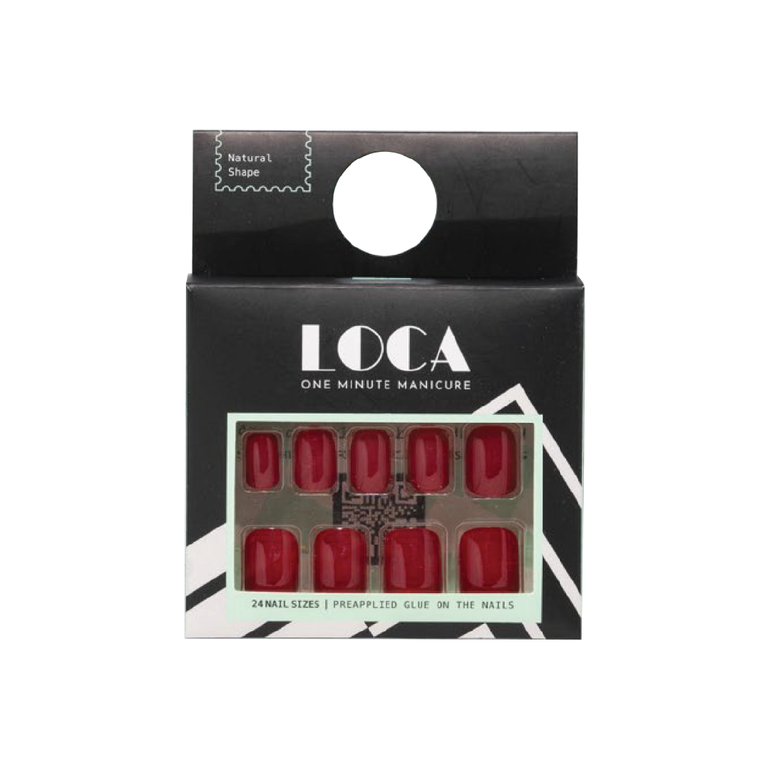 Loca Nails Red Natural shape (8)