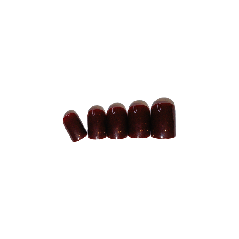 Loca Small Nails #N3-Natural Shape brown color