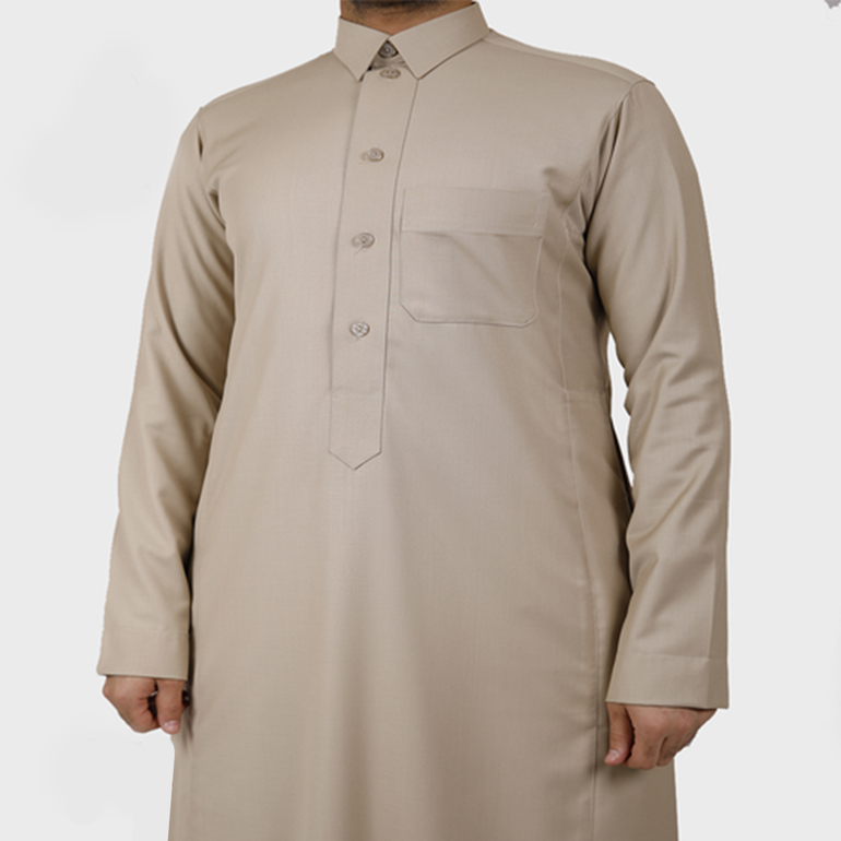 ثوب سعودي شتوي بيج R.32