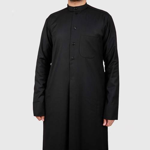 ثوب دشداشة كويتي شتوي أسود R.18