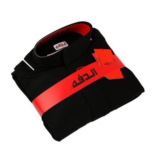 ثوب الدفه سحاب شتوى رجالى أسود TR6