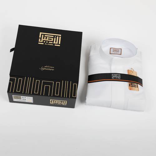ثوب الأصيل رجالي  سيجنتشر ساده لون كريمي