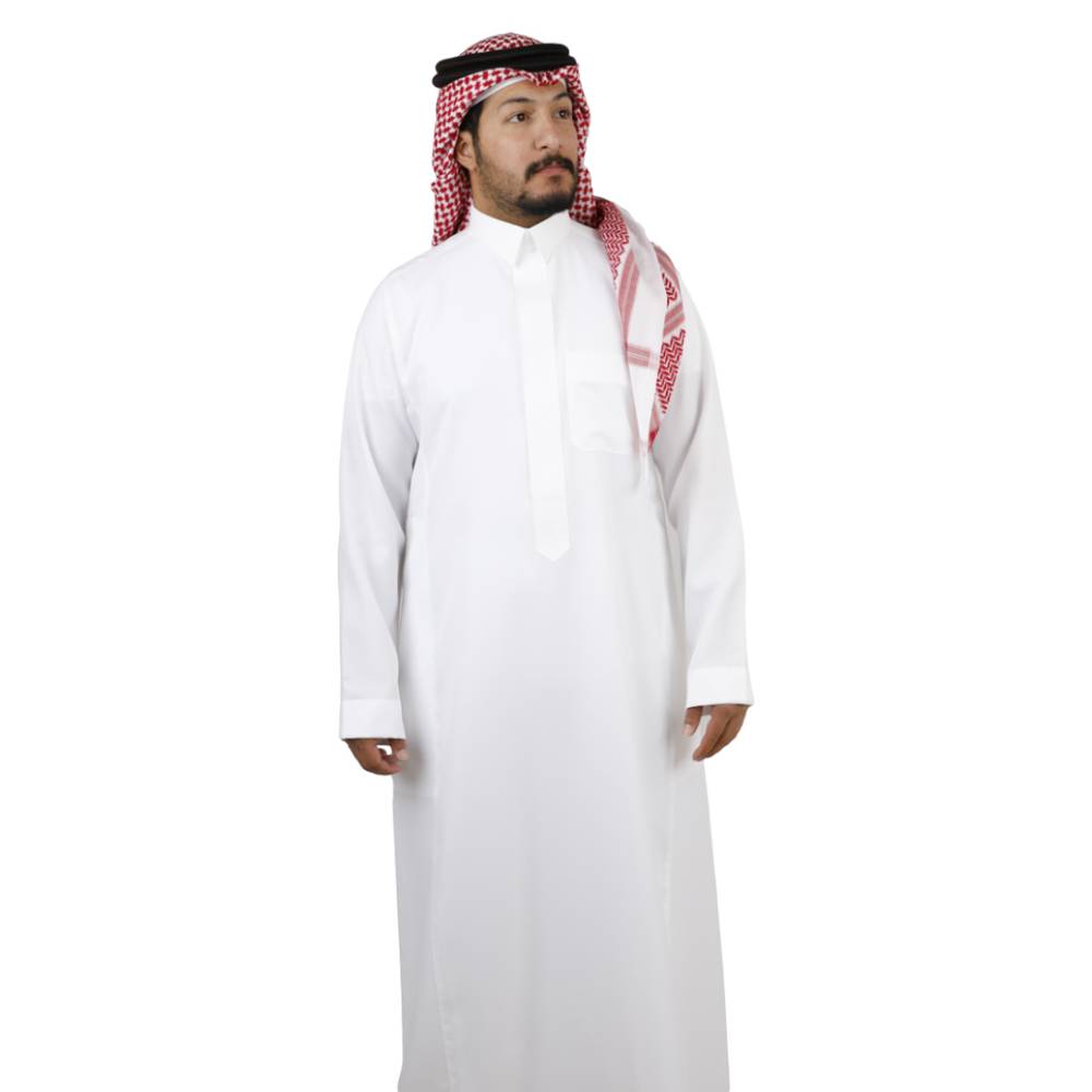 ثوب سعودي قلاب قماش مقلم كوري