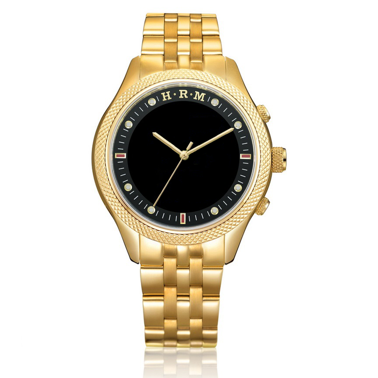 Luxury Men's Wristwatch HA-6105 - Gold Color
