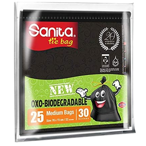  SANITA TIE BAG BIO DEGRADABLE 30 GALLONS 25PCS 