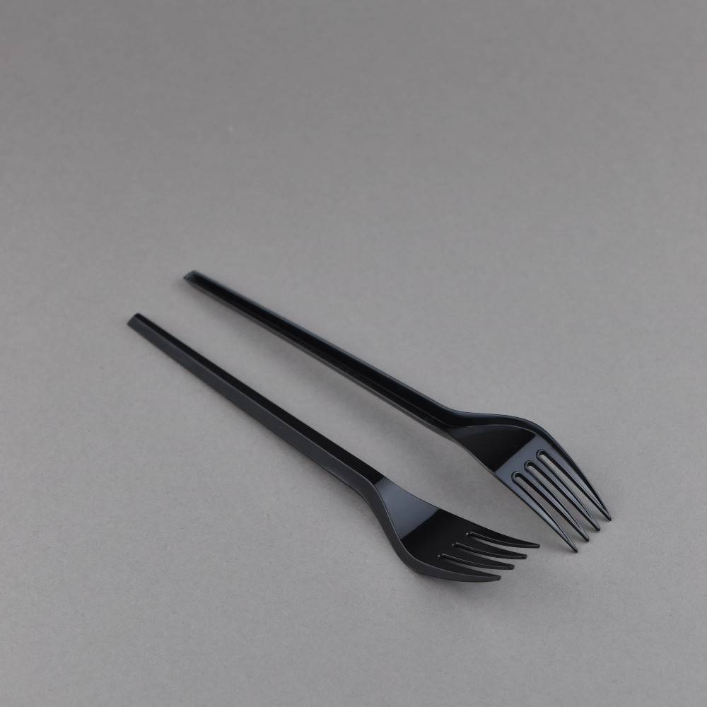  ASG PLASTIC BIG FORK BLACK 50P  