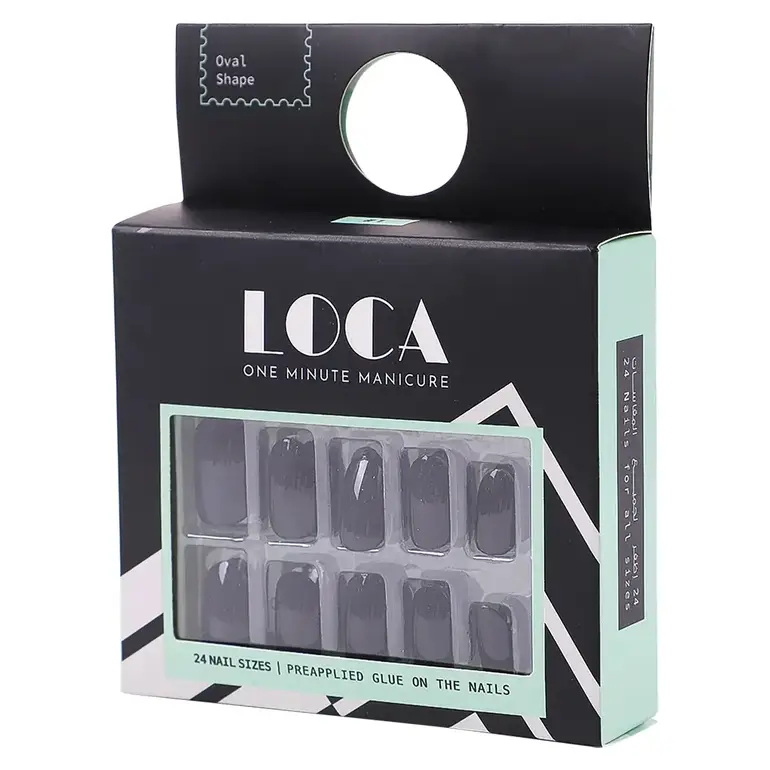 Loca Self-Adhesive Artificial Nails Black 01