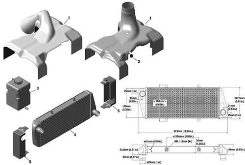 COOLING AIR BAFFLE | OVERFLOW BOTTLE WITH CAP | RADIATOR