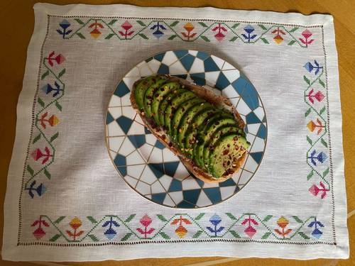 Rose Bud Embroidered Placemat