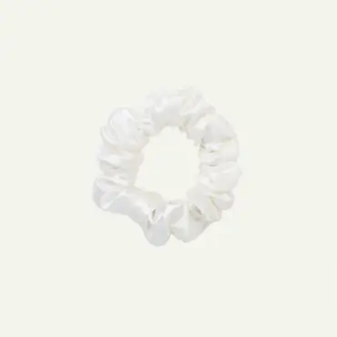 Silk Scrunchies White