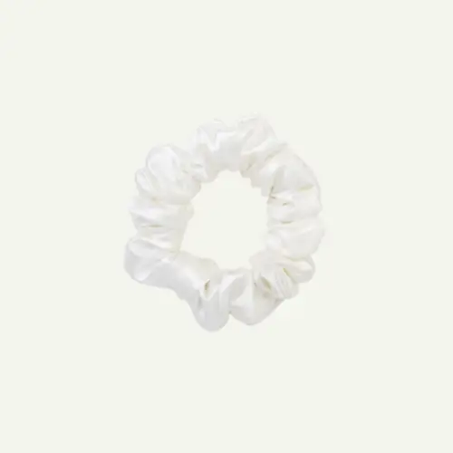 Silk Scrunchies White